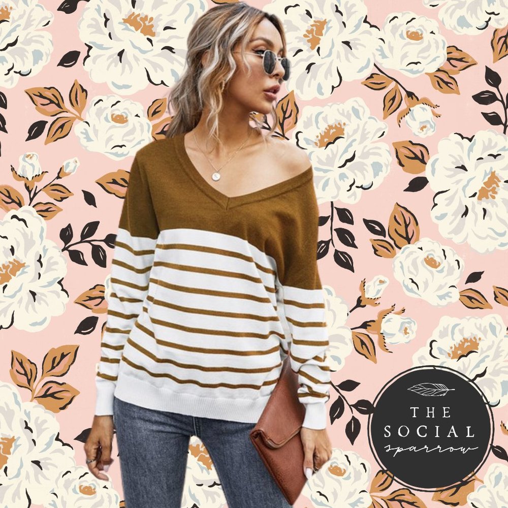 Brown Stripe Sweater